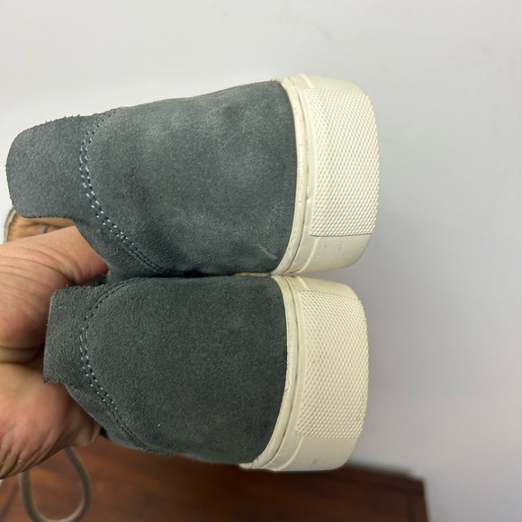 INKKAS SNEAKERS SHOES WOMENS SUEDE GRAY TIE FRONT SIZE 7 - Picture 8 of 10